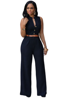 Macacão Feminino Pantalona Cintura Alta com Amarração | Bella Stilo