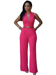 Macacão Feminino Pantalona Cintura Alta com Amarração | Bella Stilo